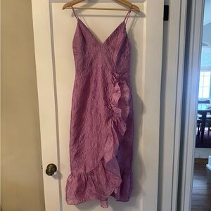 Elegant Pink / Purple Ruffle Dress